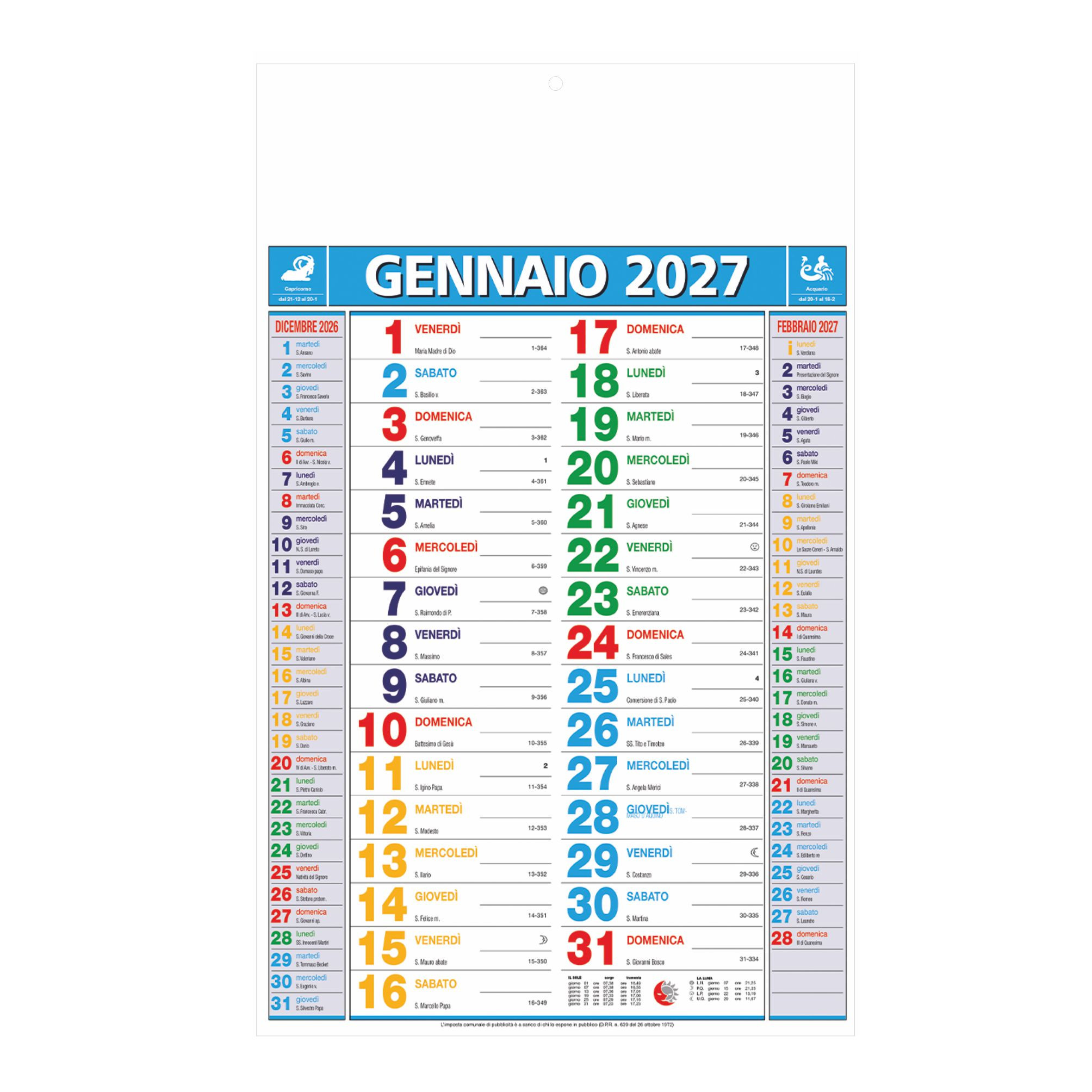 Calendario olandese 2027